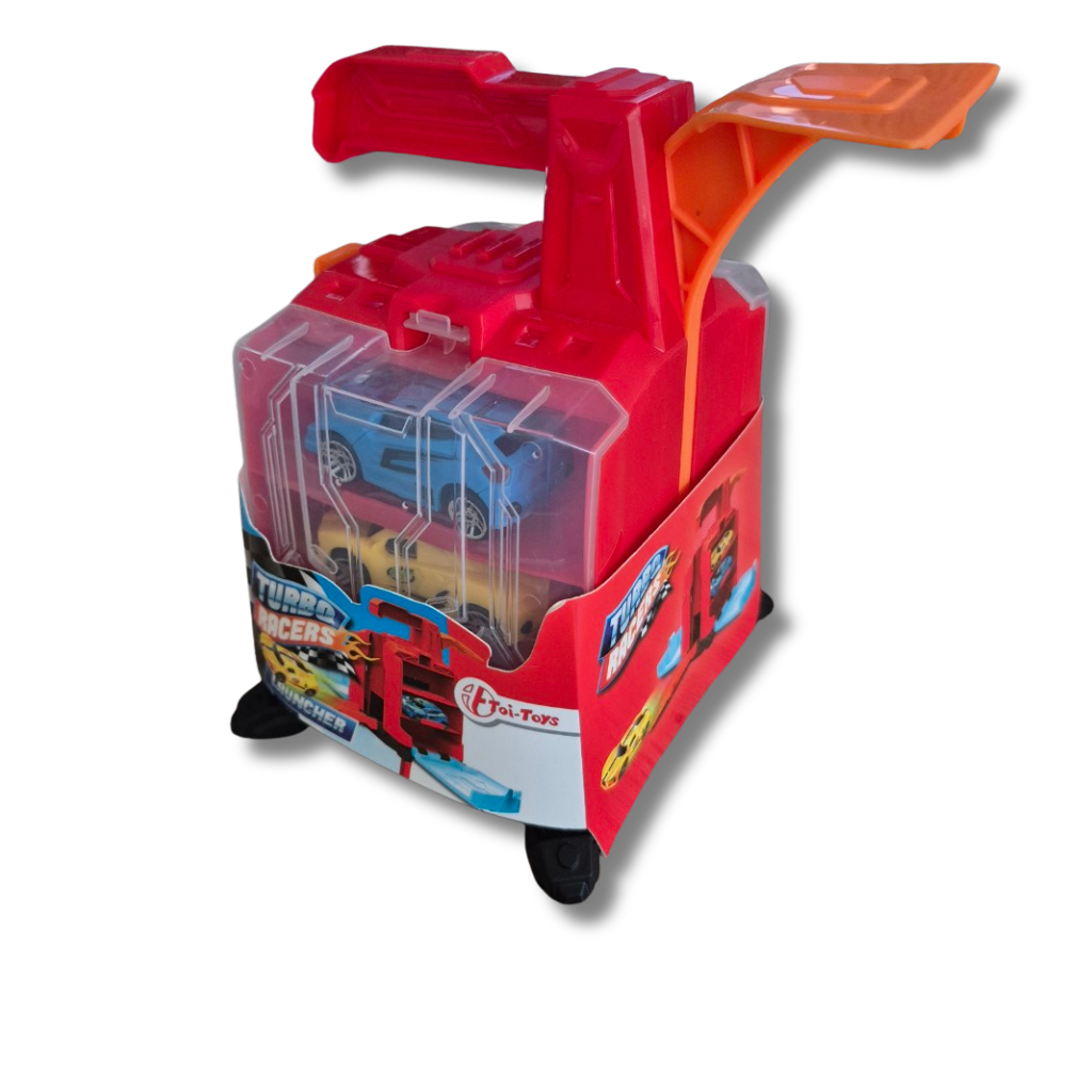 Toi Toys Turbo Racers autoschieter met 2 auto's