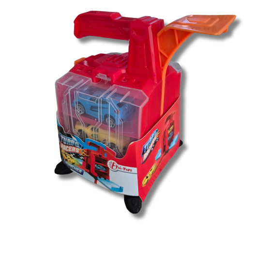 Toi Toys Turbo Racers autoschieter met 2 auto's