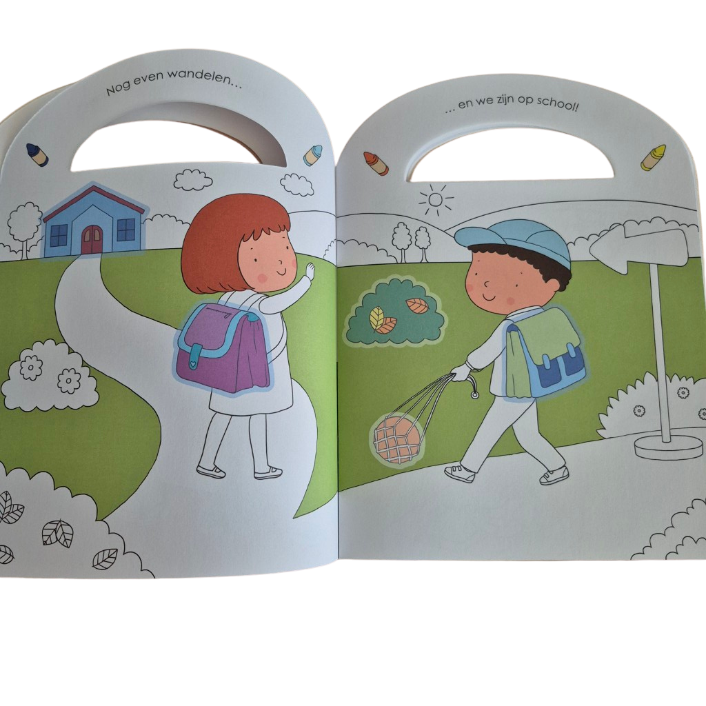Plak en kleur - Schooltas