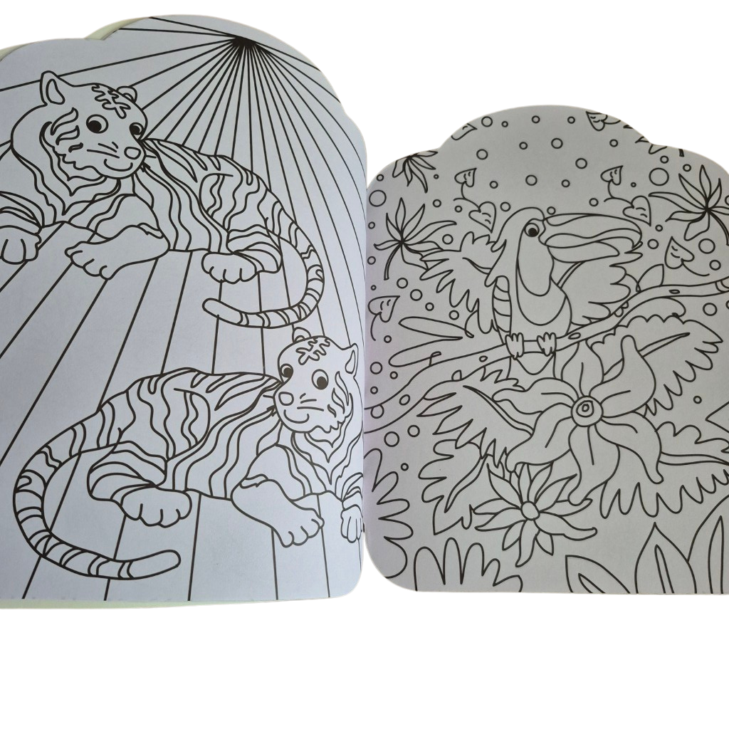 Kleur & Stickerboek: Dieren