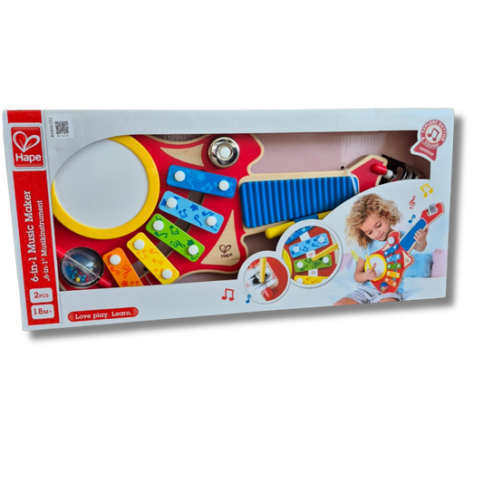 Hape - 6-in-1 Muziekinstrument - 18M+
