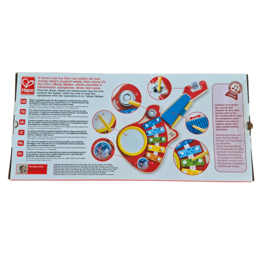 Hape - 6-in-1 Muziekinstrument - 18M+