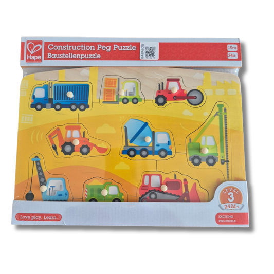 Hape - Bouw pin puzzel - 24M+