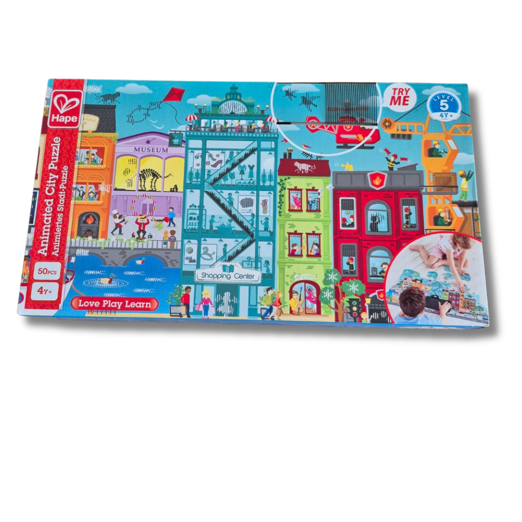 Hape - Animatie Stadspuzzel - 4J+
