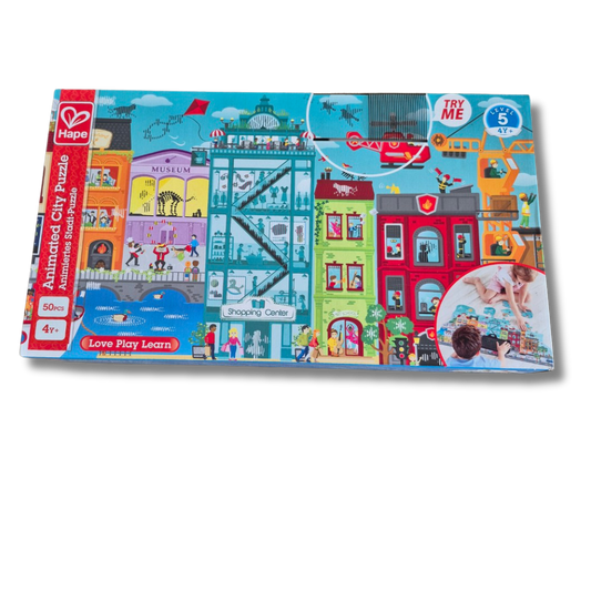 Hape - Animatie Stadspuzzel - 4J+
